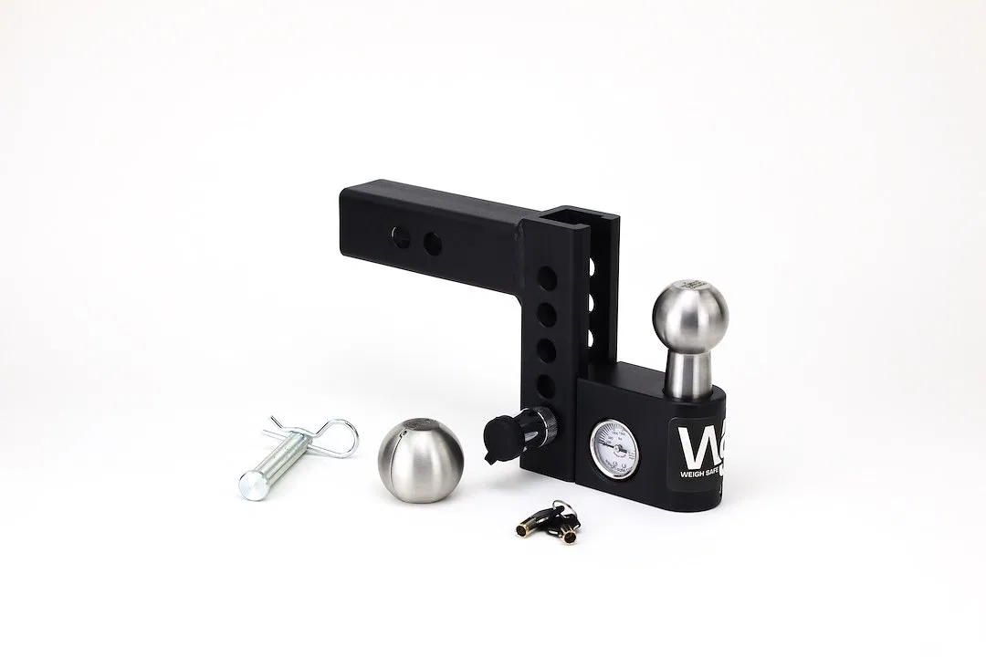 AWS4-2 – WEIGH SAFE Trailer Hitch Ball Mount, Fits 2 Inch Receiver 12500 Gross Trailer Weight Adjustable Stowable Des...